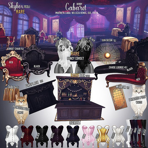 Birdy. Cabaret - Corset - Lara - Gold [box]