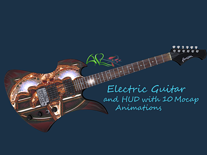 ALL ~ Electric Guitar w/ MoCap Anim. HUD Metal (Add to Unpack)