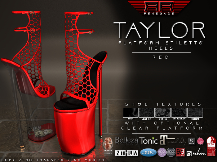 [Renegade] Taylor Platform Heels - Red