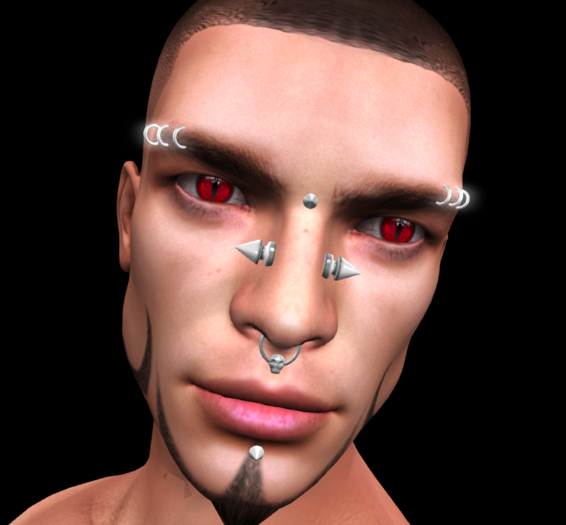 Mens Silver Piercing Set