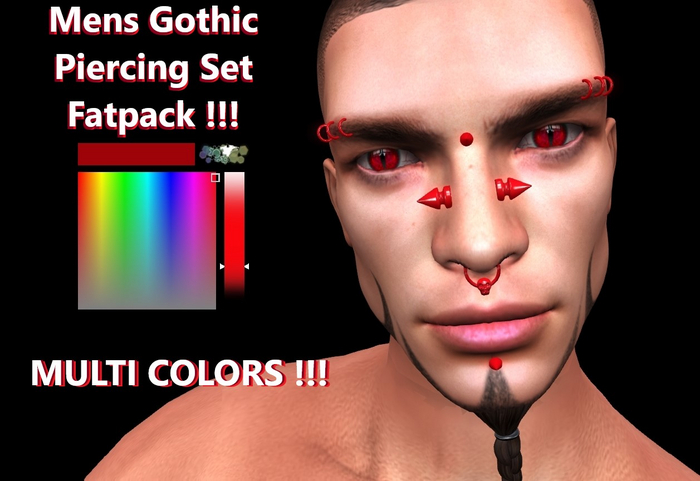 Mens Gothic Piercing Set  Fatpack !!!