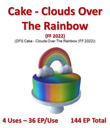 DFS Cake - Clouds Over The Rainbow (FF 2022) (DFS Texture Only)