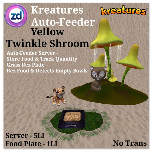 *ZD* Kreatures Auto-Feeder - Yellow Twinkle Shroom
