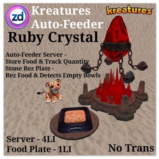 *ZD* Kreatures Auto-Feeder - Ruby Crystal