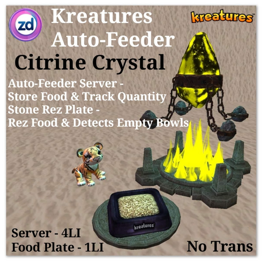 *ZD* Kreatures Auto-Feeder - Citrine Crystal