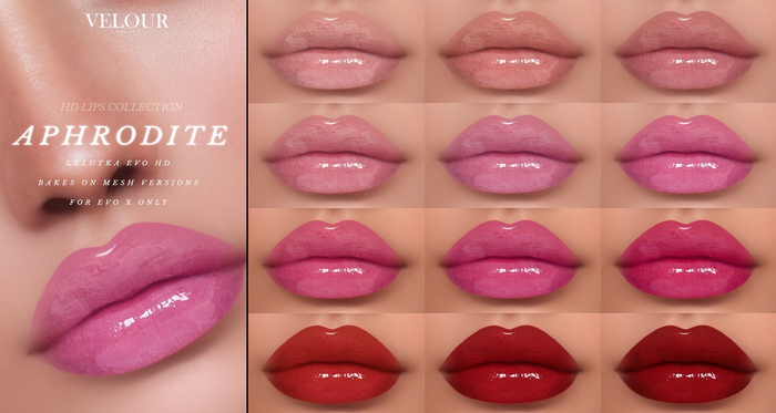 VELOUR: "APHRODITE" LIPSTICK COLLECTION (DEMO)
