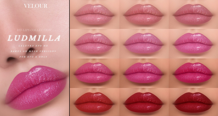 VELOUR: "LUDMILLA" LIPSTICK COLLECTION (DEMO)