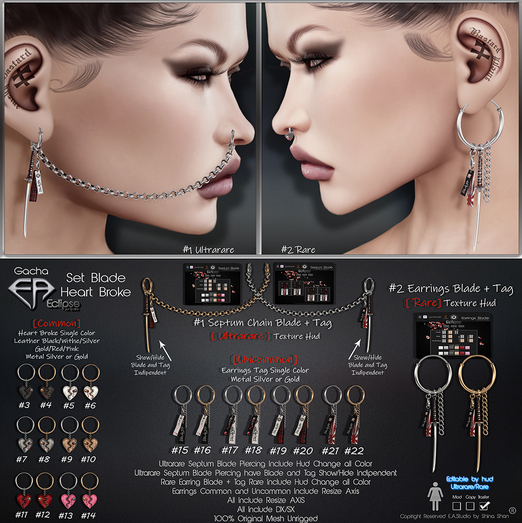 #11 E.A.Studio Heart Broken ( Silver/Red ) COMMON