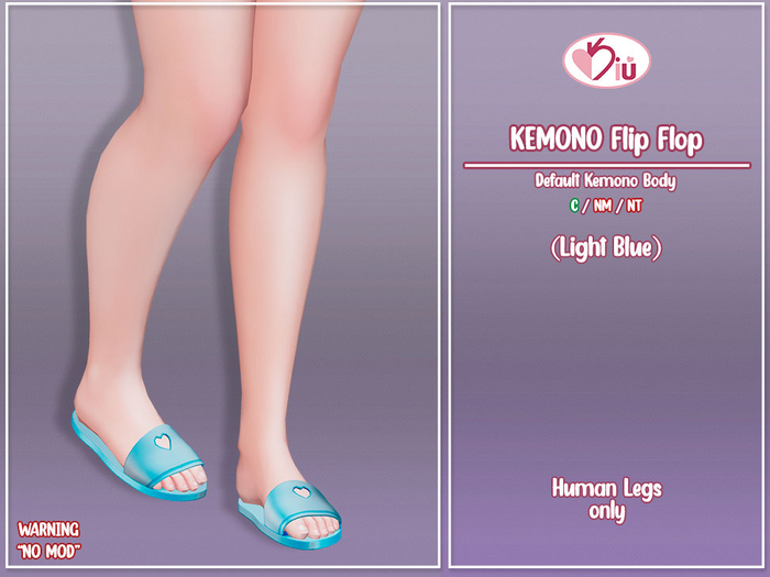 *>Kiu<* - Kemono Flip Flop_Light Blue