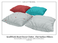 KraftWork Heart Decor Clutter . Flat Surface Pillows (Add Me)