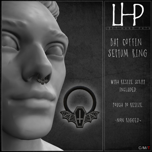 [LHP] Bat Coffin Septum Ring 