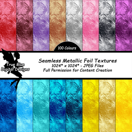 *True Blue Designs* Seamless Metallic Foil Textures