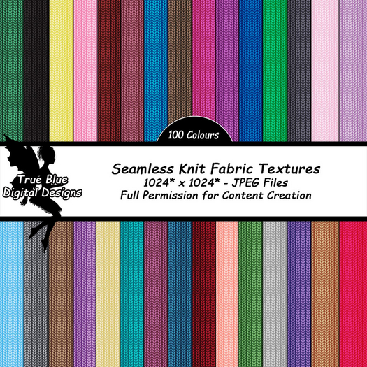 *True Blue Designs* Seamless Knit Fabric Textures