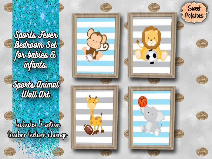 < SP > Sports Fever Bedroom Set - Wall Art