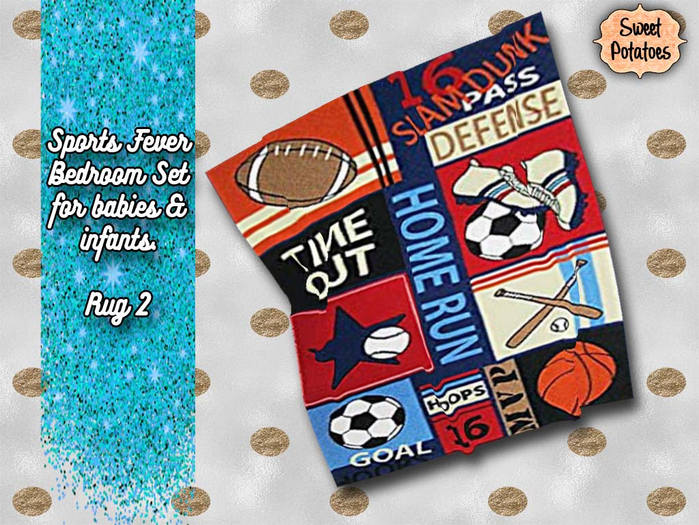 < SP > Sports Fever Bedroom Set - Rug 2