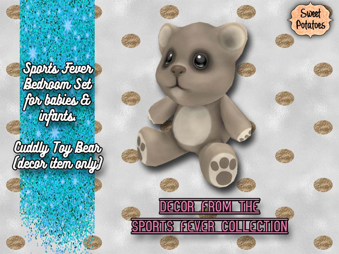 < SP > Sports Fever Bedroom Set - Cuddly Toy Bear