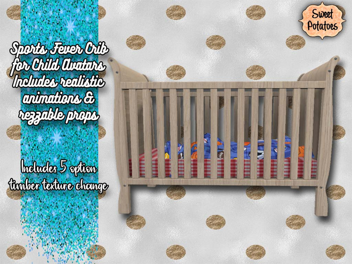 < SP > Sports Fever Bedroom Crib for Child Avatars