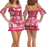 Fuchsia Floral Dress