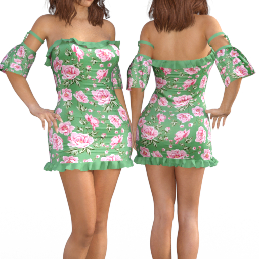 Green Floral Dress
