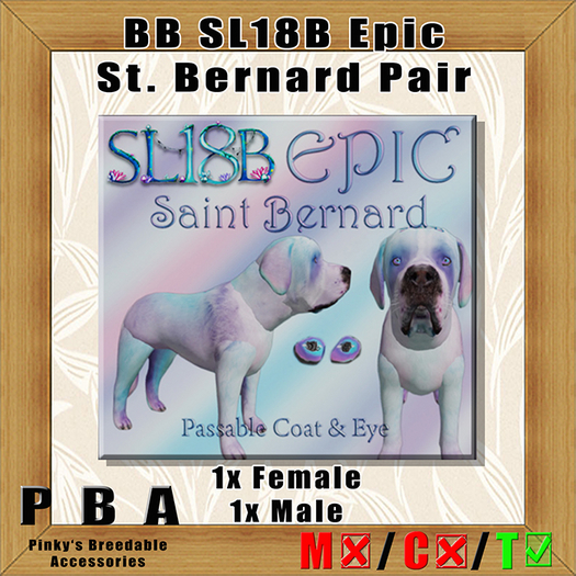 BB SL18B Epic St. Bernard Pair