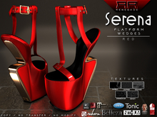 [Renegade] Serena Platform Wedges - Red