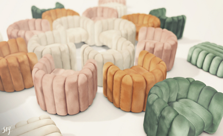 Second Life Marketplace - Soy. Tufted Velvet Chair&Ottoman [PG] (addme)