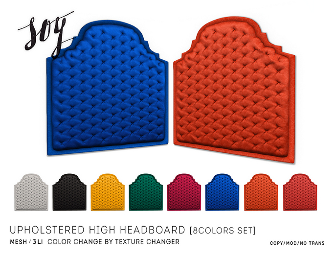 Soy. Upholstered High Headboard (addme)