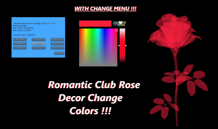 Romantic Club Rose Decor Change Colors !!!