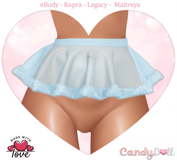 _CandyDoll_ Natale Skirt Babyblue