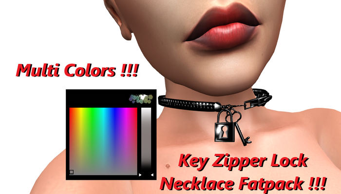 Key Zipper Lock Necklace Fatpack !!!