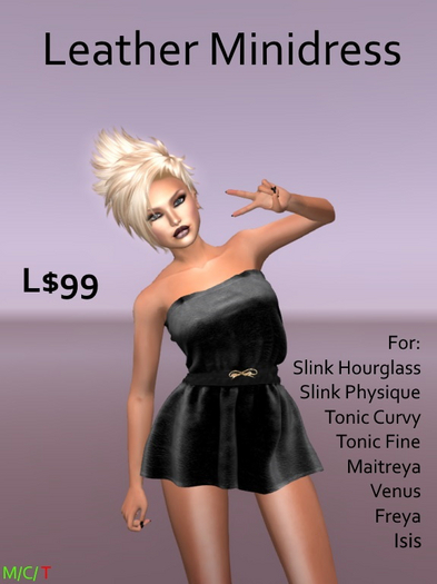 (BB design) Leather Mini-Dress