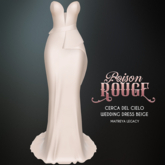 POISON ROUGE Cerca del Cielo Wedding Dress Beige