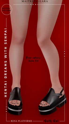 Cursd Pixie. Rena Platform Sandals [cherry]