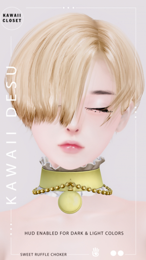 Cursd Pixie.  Sweet Ruffle Choker