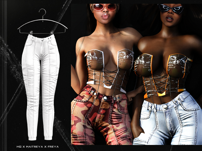 PLX. "Moto " Jeans // White //