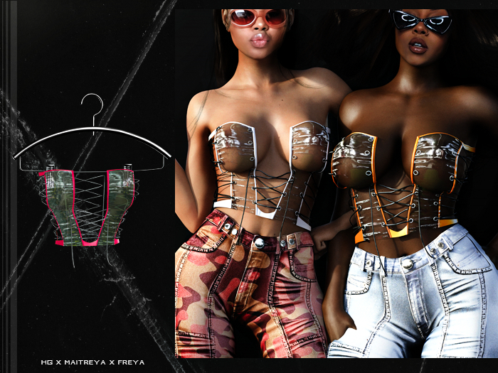 PLX. "Moe" Bralette  // HotPInk Outline // 