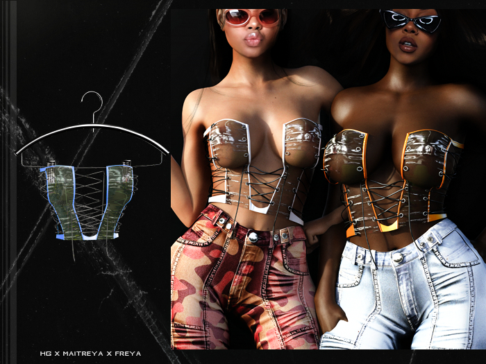 PLX. "Moe" Bralette  // Blue Outline // 