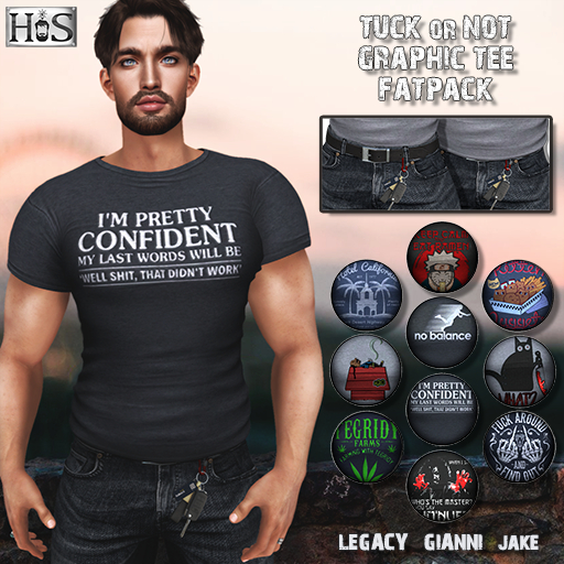 >-HIS-< Tuck or not Tees Graphics1 Fatpack