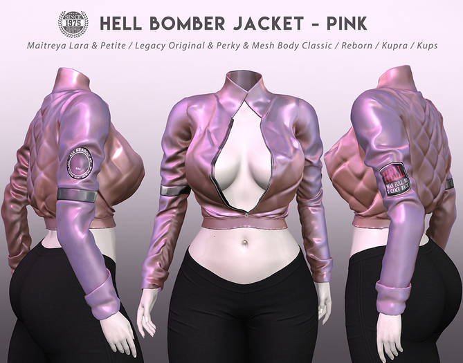 [Since1975] Hell Bomber Jacket Pink