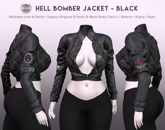 [Since1975] Hell Bomber Jacket Black