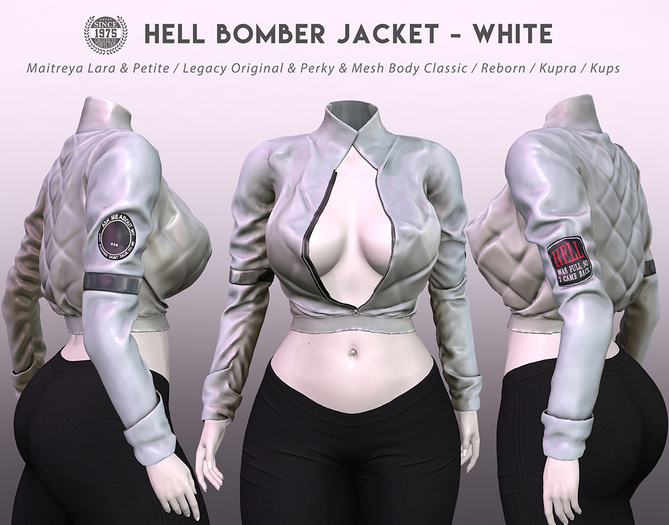 [Since1975] Hell Bomber Jacket White