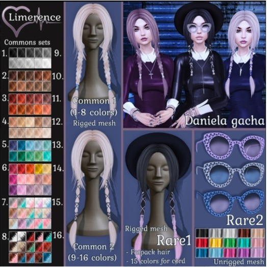 #14{Limerence} Daniela hair(Common2)-Colours2