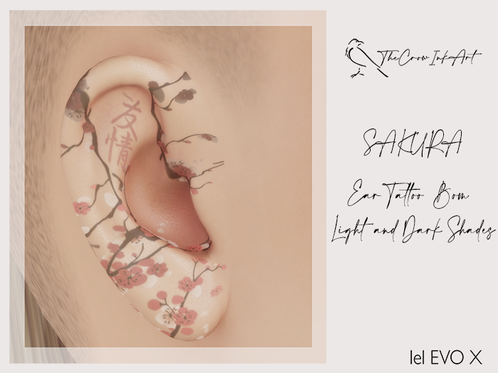 T H E C R O W - SAKURA Ear Tattoo BOM EvoX