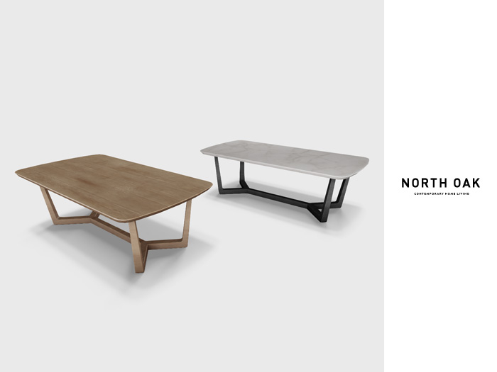[North Oak] + Angelo Dining Table (fatpack)