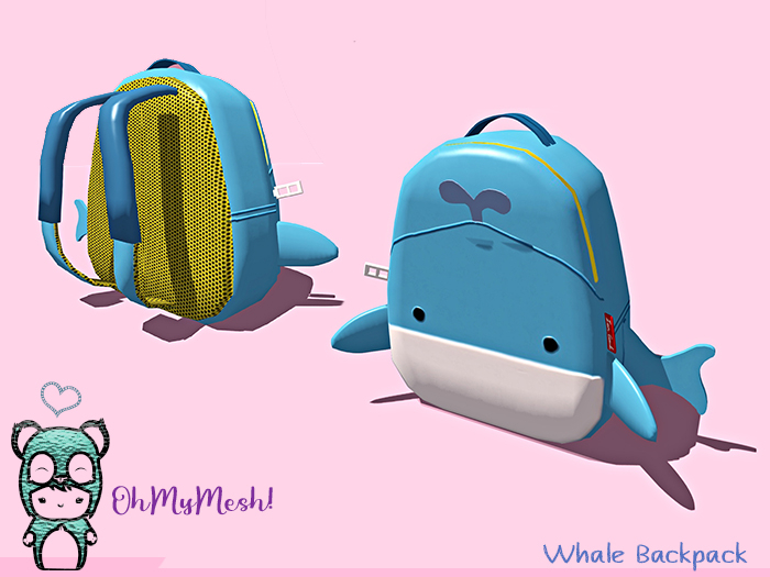 OhMyMesh! Whale Backpack - Full Perm Mesh