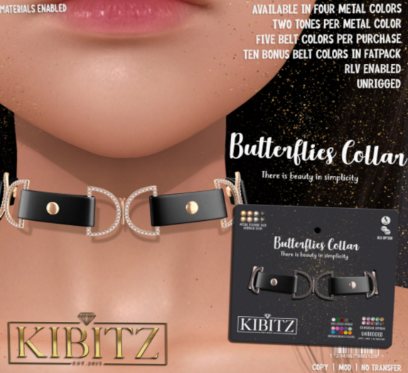 Kibitz - Butterflies collar - copper