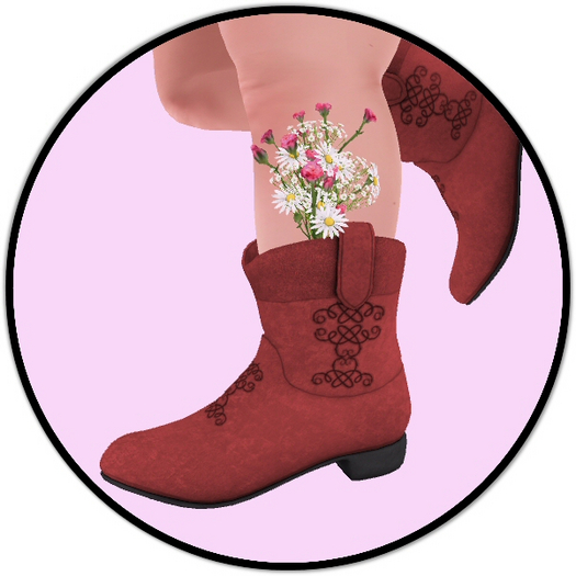 Co-Co Wildflowers Boots - Red