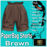 [R39] Paperbag Shorts-Brown