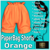 [R39] Paperbag Shorts-Orange