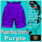 [R39] Paperbag Shorts-Purple